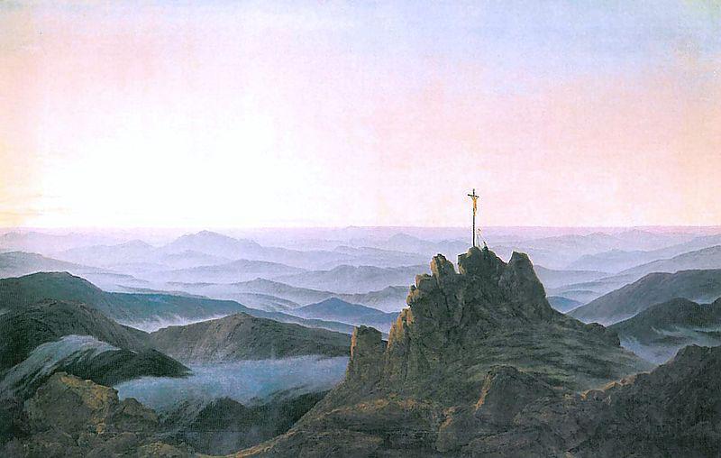 Caspar David Friedrich Morgen im Riesengebirge oil painting picture